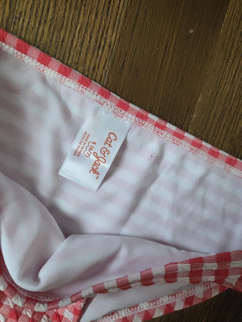 New Cat & Jack Girls Small 6/7 Red/White Tankini